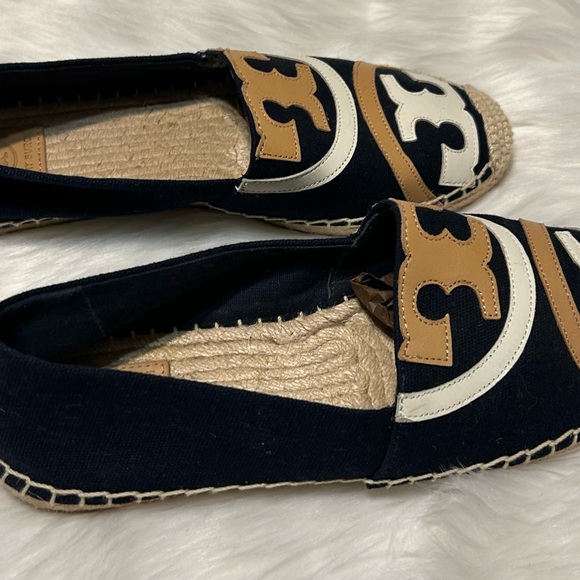 Tory Burch Navy and Tan Espadrilles - Picture 4 of 6